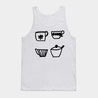 Cute Retro Cups Tank Top